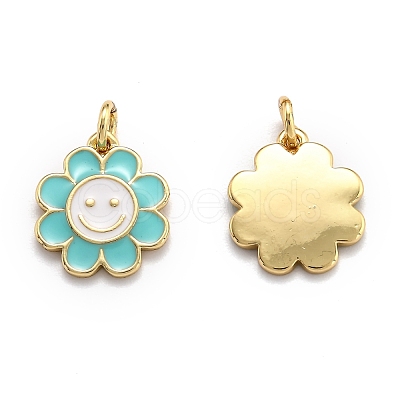 Brass Enamel Charms X-KK-O135-01E-1