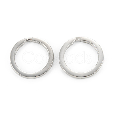 Non-Tarnish 304 Stainless Steel Split Key Ring Clasps STAS-A054-01E-1