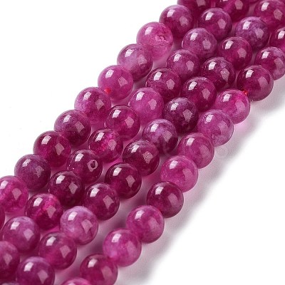 Dyed Natural Malaysia Jade Beads Strands G-G021-02A-03-1