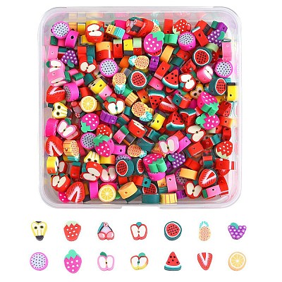 280Pcs 14 Style Handmade Polymer Clay Beads CLAY-SZ0001-56-1