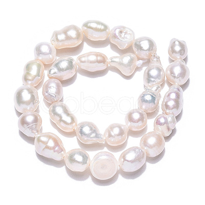 Natural Baroque Pearl Keshi Pearl Beads Strands PEAR-S020-F01-02-1