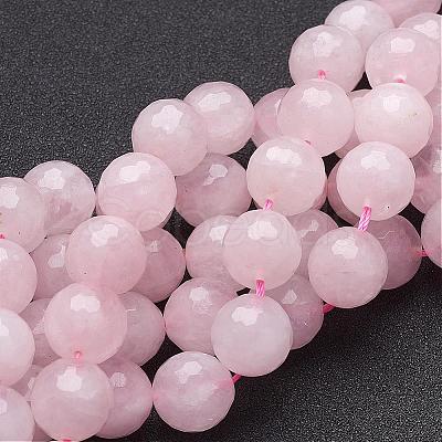 Natural Rose Quartz Beads Strands G-G099-F12mm-15-1