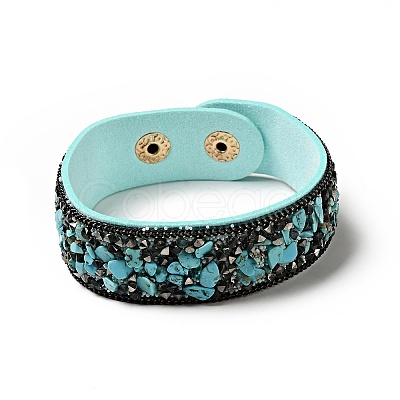 Flannelette Snap Bracelets BJEW-N0011-003G-1