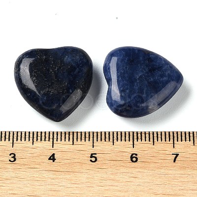 Natural Sodalite Heart Palm Stones G-M416-09E-1