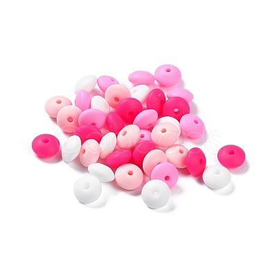 Rondelle Food Grade Eco-Friendly Silicone Focal Beads SIL-F003-07D-1