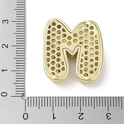 Rack Plating Brass Micro Pave Clear Cubic Zirconia Pendants KK-R163-05M-G-1