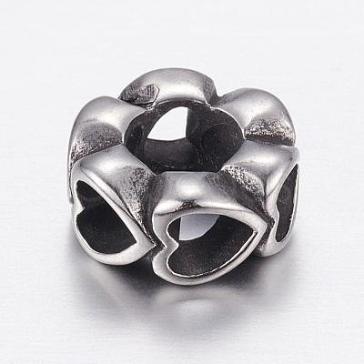 304 Stainless Steel European Beads STAS-P173-113AS-1