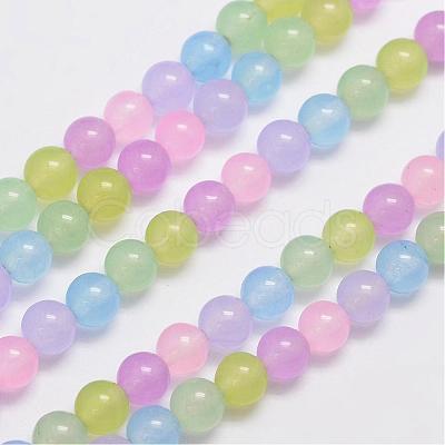 Natural & Dyed Malaysia Jade Bead Strands G-A146-6mm-A30-1