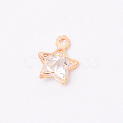 Glass Rhinestone Charms IFIN-WH0053-16LG-1