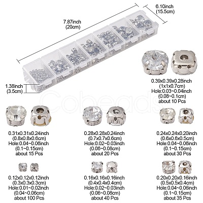 7 Style Square Sew on Rhinestone GACR-YW0001-03-1