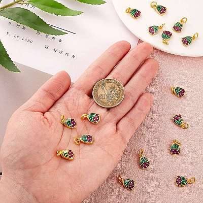 20Pcs Rack Plating Alloy Enamel Charms ENAM-SZ0003-06-1