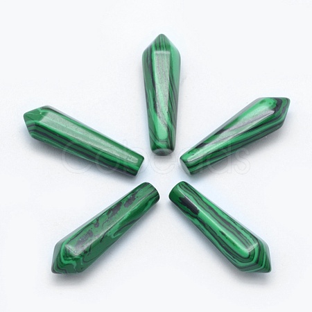 Synthetic Malachite Pointed Beads G-E490-C04-1
