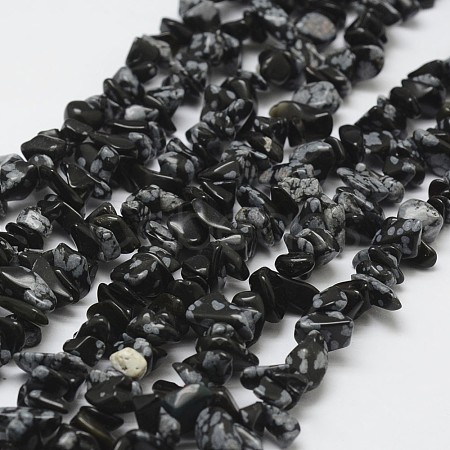 Natural Snowflake Obsidian Beads Strands X-G-F328-10-1