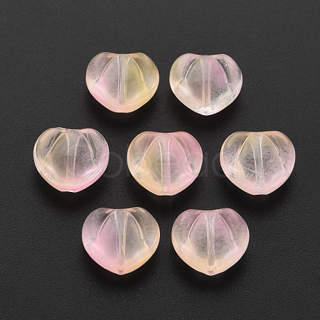 Two Tone Transparent Spray Painted Glass Beads GLAA-T022-24-C03-1