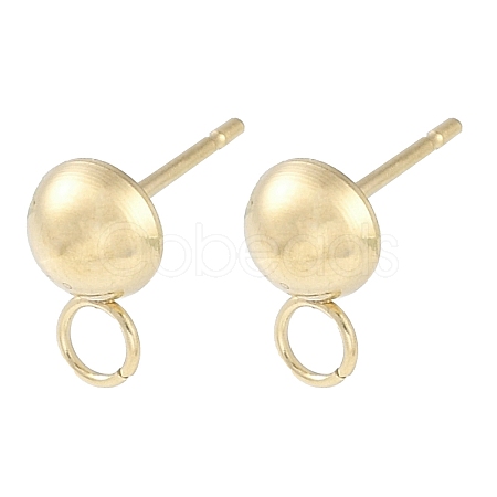 Ion Plating(IP) 304 Stainless Steel Stud Earring Findings STAS-P366-95A-G-1