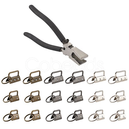 Electroplate Iron Key Clasps IFIN-TA0001-20-1