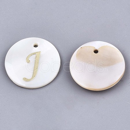 Natural Freshwater Shell Pendants X-SHEL-N027-04J-1