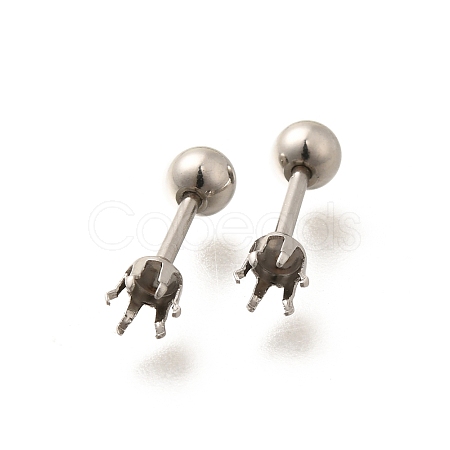 304 Stainless Steel Stud Earring Findings STAS-F311-18P-02C-1