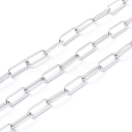 304 Stainless Steel Paperclip Chains CHS-L022-03P-A-1