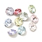 Glass Rhinestone Cabochons, Flat Back & Back Plated, Faceted, Diamond, Mixed Color, 6x3mm