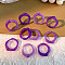 Resin Rings, Jwewly for Unisex, Nuggest, Purple, Inner Diameter: 18mm, 10pcs/set