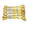 6Skeins Polyester Metallic Embroidery Threads, Goldenrod, 0.8mm, about 8.75 Yards(8m)/Skein