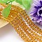 Faceted K9 Glass, Imitation Austrian Crystal Bead Strands, Grade AAA, Bicone, Goldenrod, 4x4mm, Hole: 0.7~0.9mm, about 200pcs/strand, 28 inch