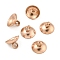 304 Stainless Steel Bead Cap Pendant Bails, for Globe Glass Bubble Cover Pendants, Rose Gold, 7mm, Hole: 1.8mm