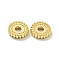 Alloy Spacer Beads, Long-Lasting Plated, Lead Free & Cadmium Free, Flat Round, Golden, 6x1.5mm, Hole: 1.6mm