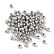 CCB Plastic Round Beads, Platinum, 4x3.5mm, Hole: 1.4mm