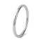 Plain 304 Stainless Steel Bangles for Women, Stainless Steel Color, Inner Diameter: 2-3/8 inch(6.05cm)