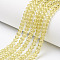 Glass Beads Strands, Faceted, Rondelle, Light Khaki, 2.3~2.7x2mm, Hole: 0.4mm, about 150~155pcs/strand, 32~33cm