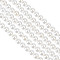 GOMAKERER 2 Strands Shell Pearl Beads Strands, Grade A, Round, White, 4mm, Hole: 1mm, about 95pcs/strand, 16 inch