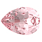 Preciosa&reg MAXIMA Crystal Fancy Stones, Czech Crystal, 435 16 301 Baroque Pear, Dura Foiling, 70020 Light Rose, 14x10mm