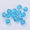 Transparent Acrylic Beads, Faceted, Round, Deep Sky Blue, 14x13mm, Hole: 1.8mm, about 330pcs/500g