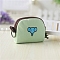 Animal Canvas Wallets, Bag with Keychain Clasp, Light Green, 11x11.5x2cm