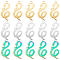 DICOSMETIC 24Pcs 3 Colors 304 Stainless Steel Pendants, Snake, Mixed Color, 29.5x13.5x1.5mm, Hole: 2mm, 8pcs/color