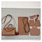 DIY Crochet Crossbody Bags Set, Including PU Leather Bag Materials, Chocolate, 140x200x110mm