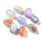 Triple Color Resin European Beads, Large Hole Beads, Imitation Cat Eye, Barrel, Mixed Color, 16x12mm, Hole: 5.2mm