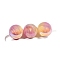 20Pcs Gradient Color & UV Plating Rainbow Iridescent Opaque Resin Beads, with Giltter Power, Round, Salmon, 8mm