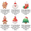 24Pcs 6 Styles Christmas Opaque Resin Pendants RESI-FS0001-44-6
