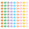 Pandahall 90Pcs 9 Colors Transparent Crackle Acrylic Beads MACR-TA0001-28-9