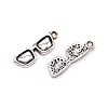 Glasses Alloy Small Handmade Charms Pendant PALLOY-WH0086-79AS-1