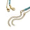 2Pcs 2 Style Natural & Synthetic Mixed Gemstone Chip Beaded Bib Necklaces Set NJEW-TA00106-4