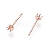 304 Stainless Steel Stud Earring Findings X-STAS-D448-087RG-3mm-2