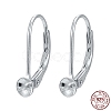 925 Sterling Silver Leverback Hoop Earrings STER-L054-51S-1