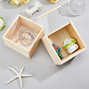 Unfinished Wood Storage Gift Box with Visible Acrylic Slide Lid FIND-WH0420-51-7