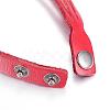 Leather Cord Snap Bracelets BJEW-P099-10-4