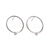 Non-Tarnish 201 Stainless Steel Stud Earring Findings STAS-K241-12P-1