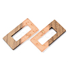 Transparent Resin & Walnut Wood Pendants RESI-S389-057A-B04-2